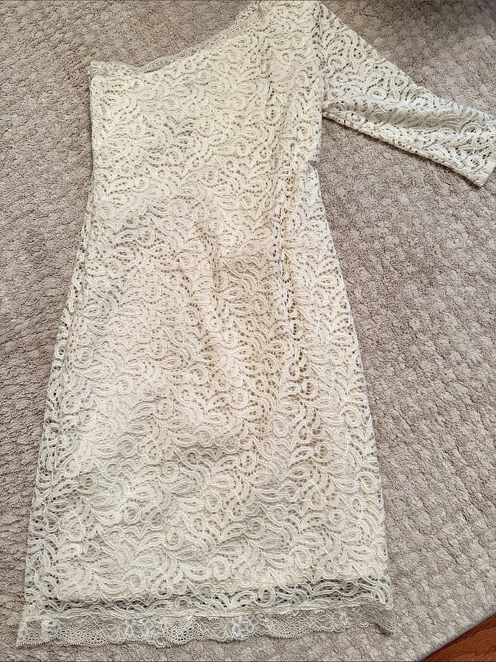 My Philosophy Cream Lace Paisley Midi Dress